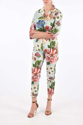 Pantaloni Slim Fit a Vita Alta 