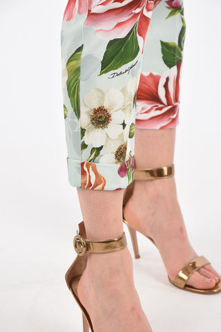 Pantaloni Slim Fit a Vita Alta 