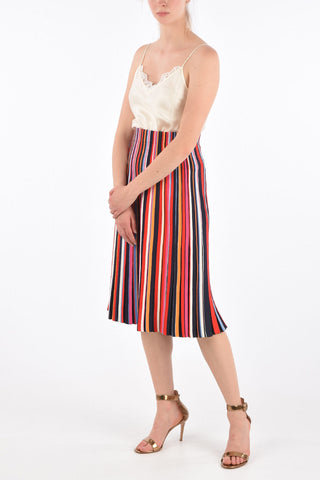 Striped ELLIS Accordion Skirt