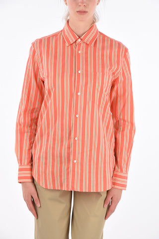 Striped Spread Collar Shirt