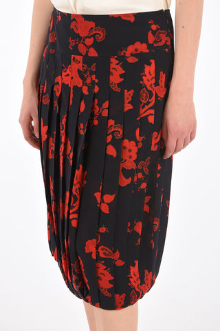 Printed Accordion Skirt