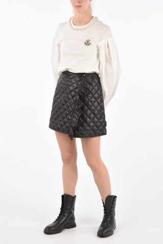 Quilted Wrap Miniskirt