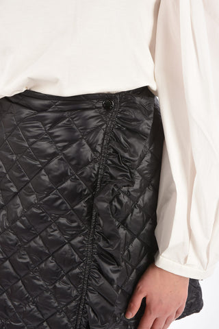 Quilted Wrap Miniskirt