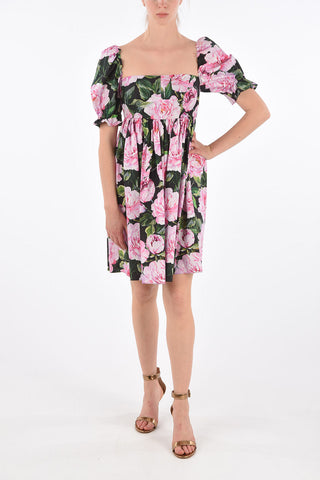 Vestito Flare Stampato a Maniche Corte