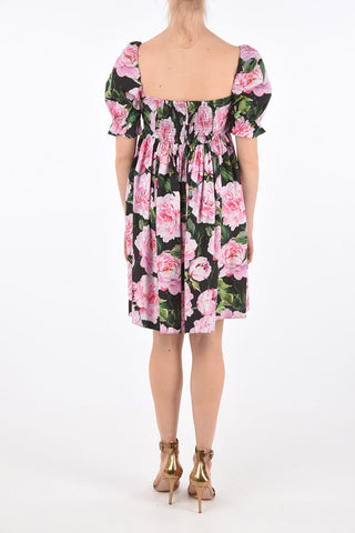 Vestito Flare Stampato a Maniche Corte