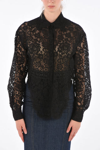Lace Cropped Shirt