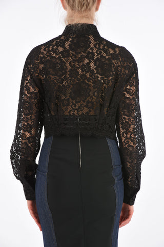 Lace Cropped Shirt