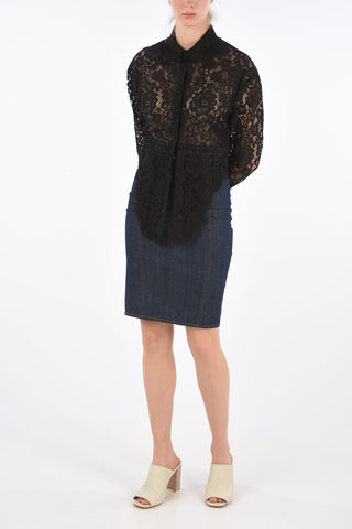 Lace Cropped Shirt