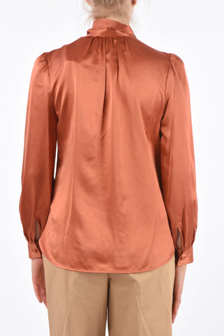Silk Tie Neck Shirt