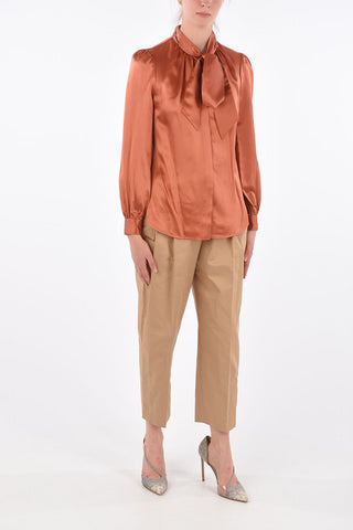 Silk Tie Neck Shirt