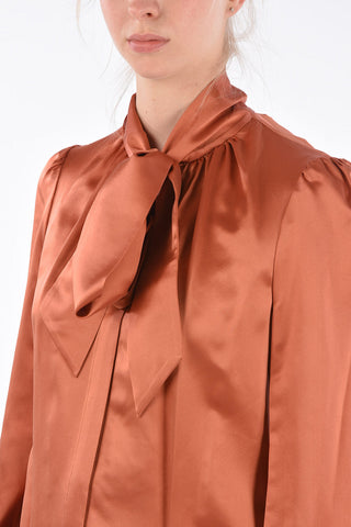 Silk Tie Neck Shirt