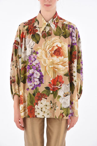 Printed Balloon Sleeve Shirt