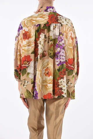 Printed Balloon Sleeve Shirt