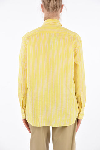 Striped Spread Collar Shirt