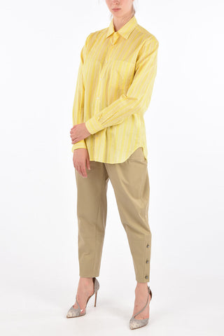 Striped Spread Collar Shirt