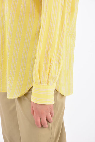 Striped Spread Collar Shirt