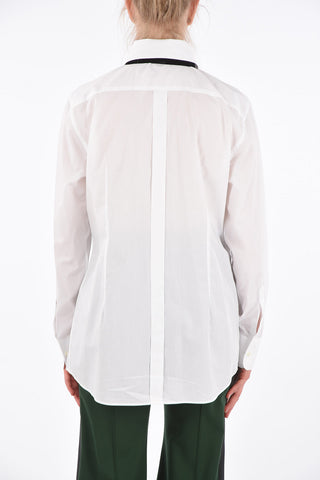 Camicia Pin Tuck con Fiocco