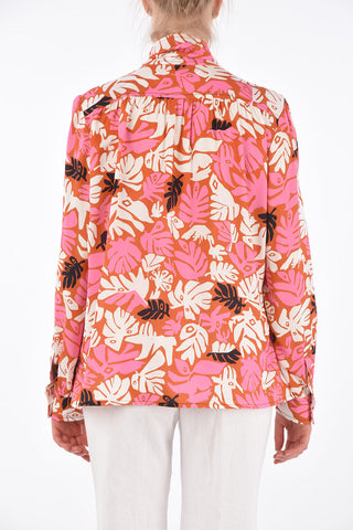 Printed Tie Neck Blouse