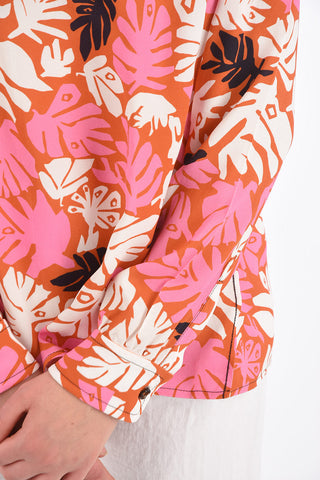 Printed Tie Neck Blouse