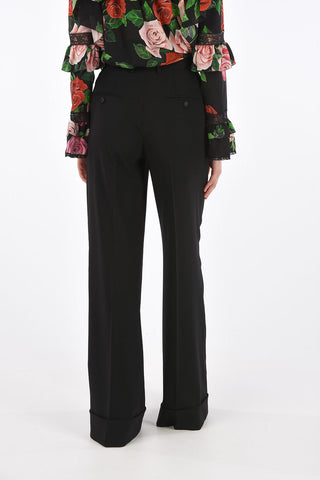 Pantaloni Dritti a Vita Alta 