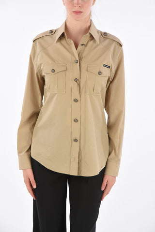 Jewel Button Safari Shirt