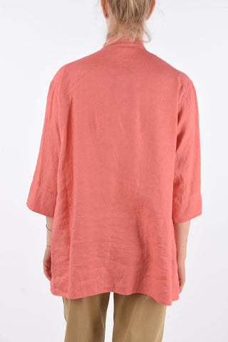 Linen Jetted Pocket Caftan