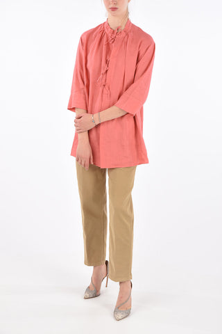 Linen Jetted Pocket Caftan