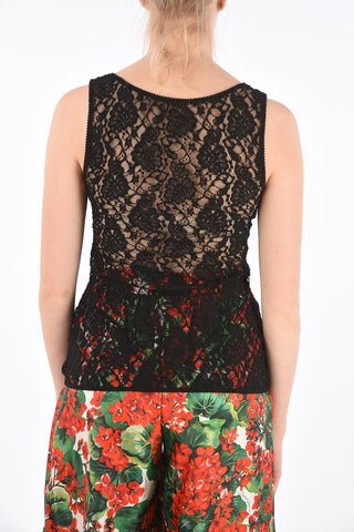 Lace Logoed Band Top