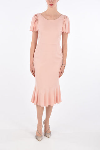 Peplum Hem Midi Dress