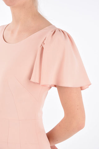 Peplum Hem Midi Dress