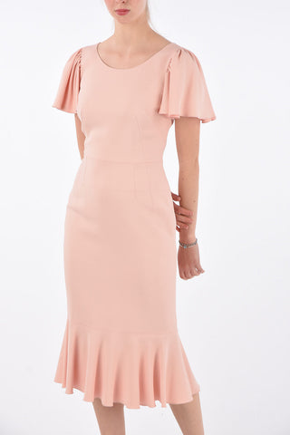 Peplum Hem Midi Dress