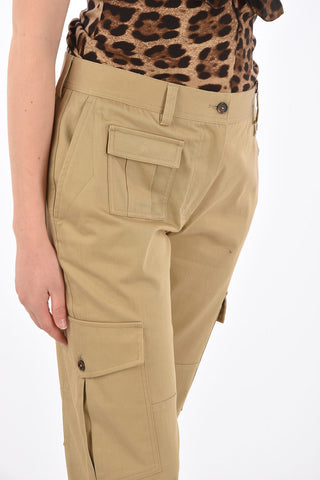 Pantaloni Cargo con Passanti Cintura 