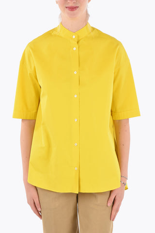 Camicia Box Fit con Colletto Coreano