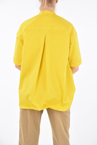 Camicia Box Fit con Colletto Coreano