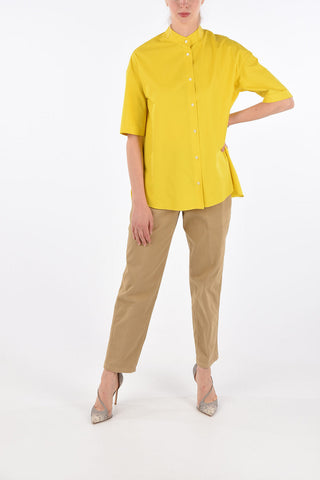 Camicia Box Fit con Colletto Coreano
