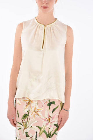 Silk Blouse with Jewel Detail 