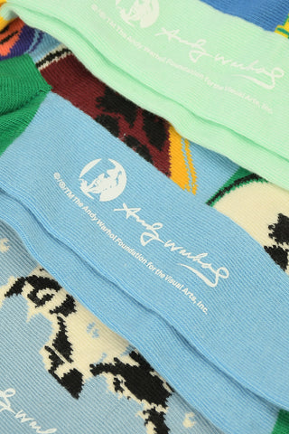 ANDY WARHOL Embroidered 3 Socks Set
