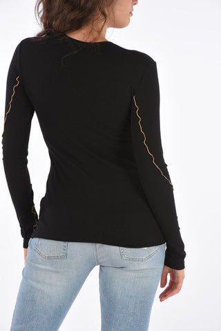 Maglia Girocollo a Costine