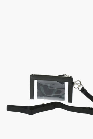 Leather Card Holder with Shoulder Strap