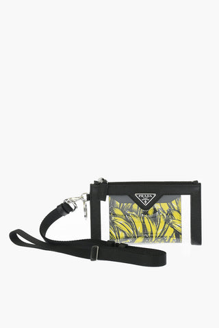 Leather Card Holder with Shoulder Strap