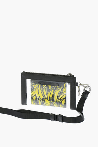 Leather Card Holder with Shoulder Strap
