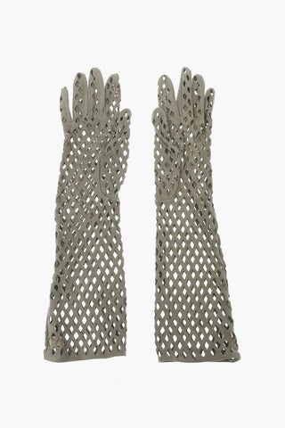 Leather Openwork Gloves