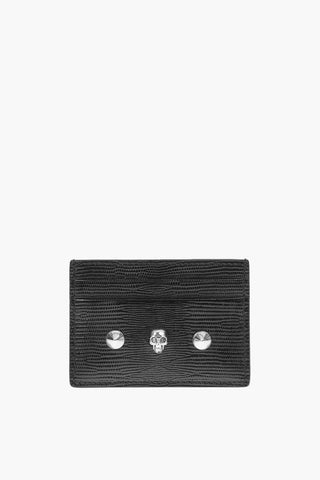 Porta Carte in Pelle con Borchie