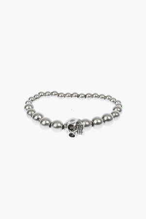 Brass Sphere-Shaped Bracelet With Skull Detail