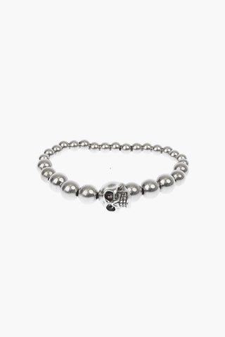 Brass Sphere-Shaped Bracelet With Skull Detail