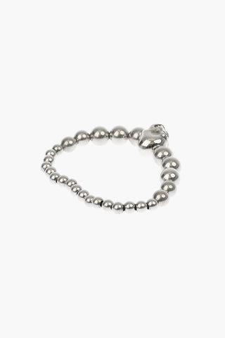 Brass Sphere-Shaped Bracelet With Skull Detail
