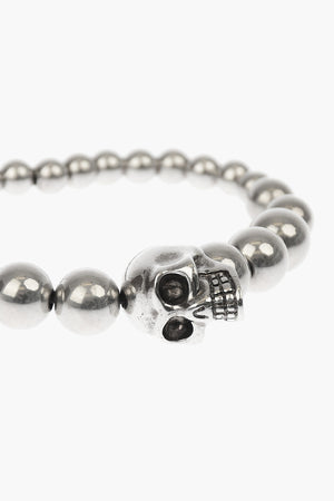 Brass Sphere-Shaped Bracelet With Skull Detail