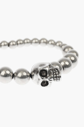 Brass Sphere-Shaped Bracelet With Skull Detail