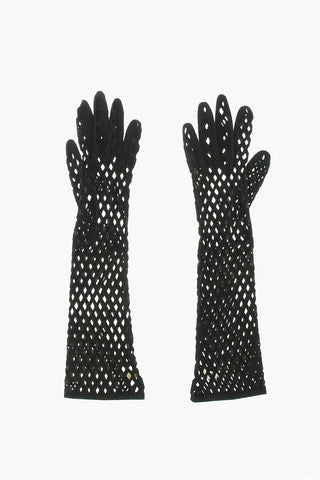 Leather Openwork Gloves