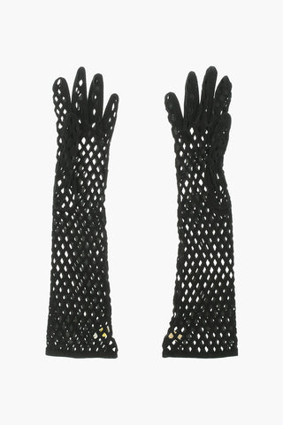 Leather Openwork Gloves